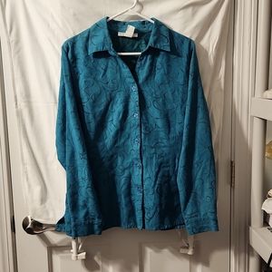 Women's Large Embroidered Sag Harbor Shirt